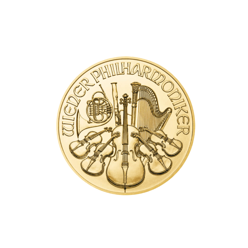 Filharmonicy Wiedeńscy 1/25 oz – Złota moneta bulionowa