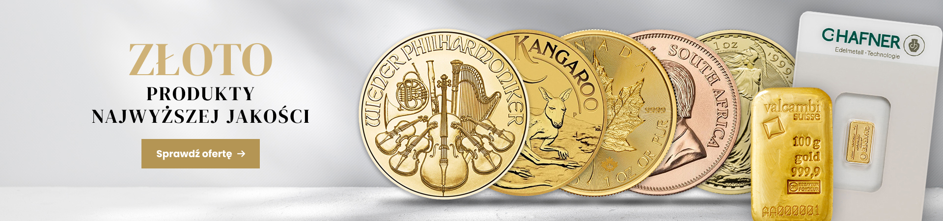 Złoto inwestycyjne - monety i sztabki